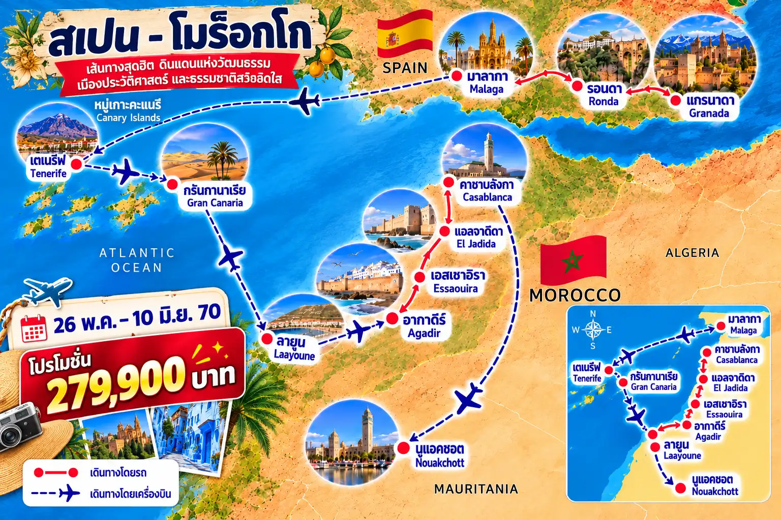 16 วัน สเปน หมู่เกาะคะแนรี & แอฟริกาตะวันตก